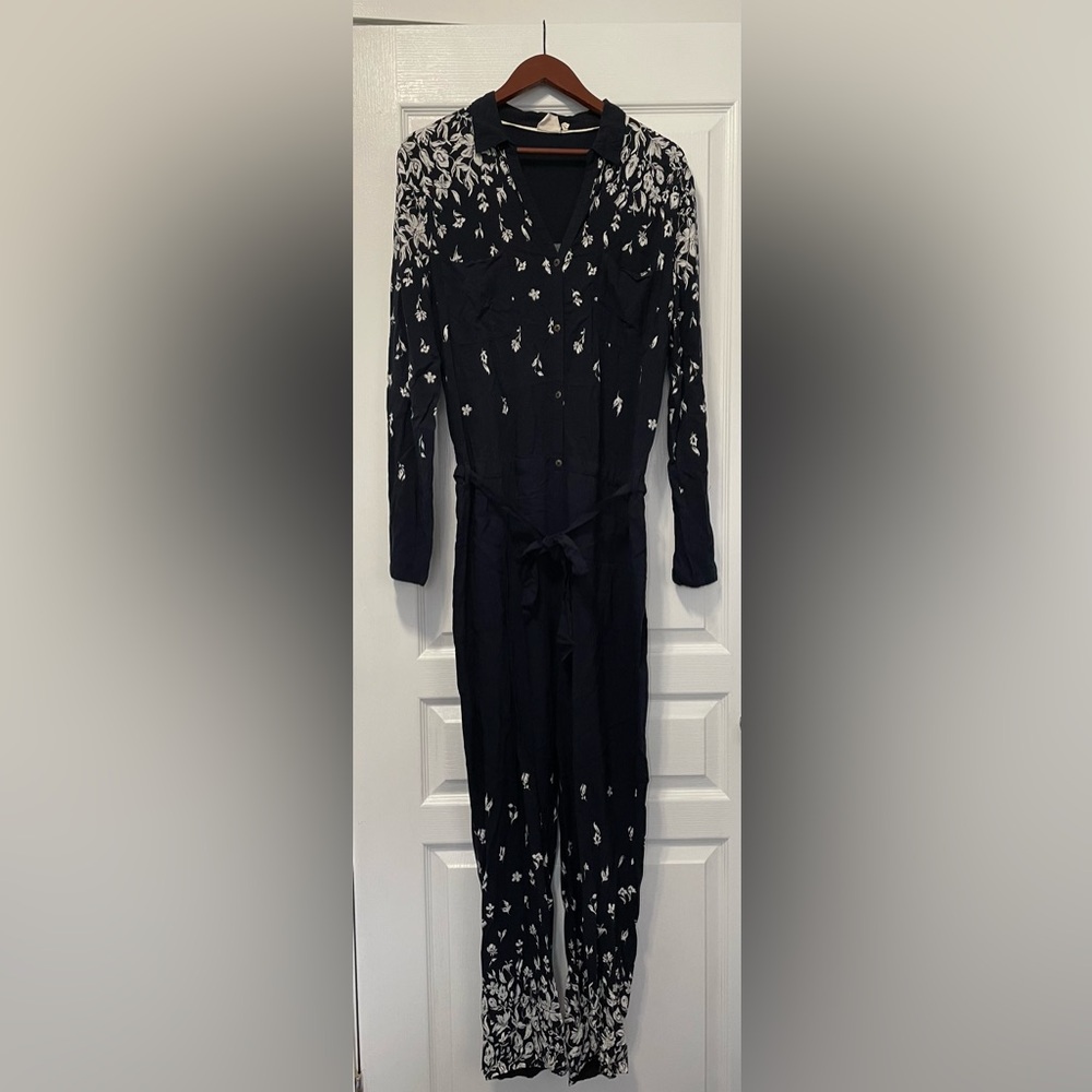 Lilka Navy Floral Jumpsuit